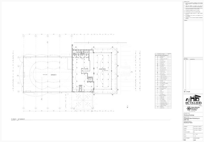 First Storey - Electrical Plan